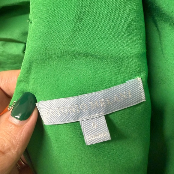 Antonio Melani X Jennifer sumko Harrington A-Line Taffeta Puff Sleeve M - Picture 7 of 8